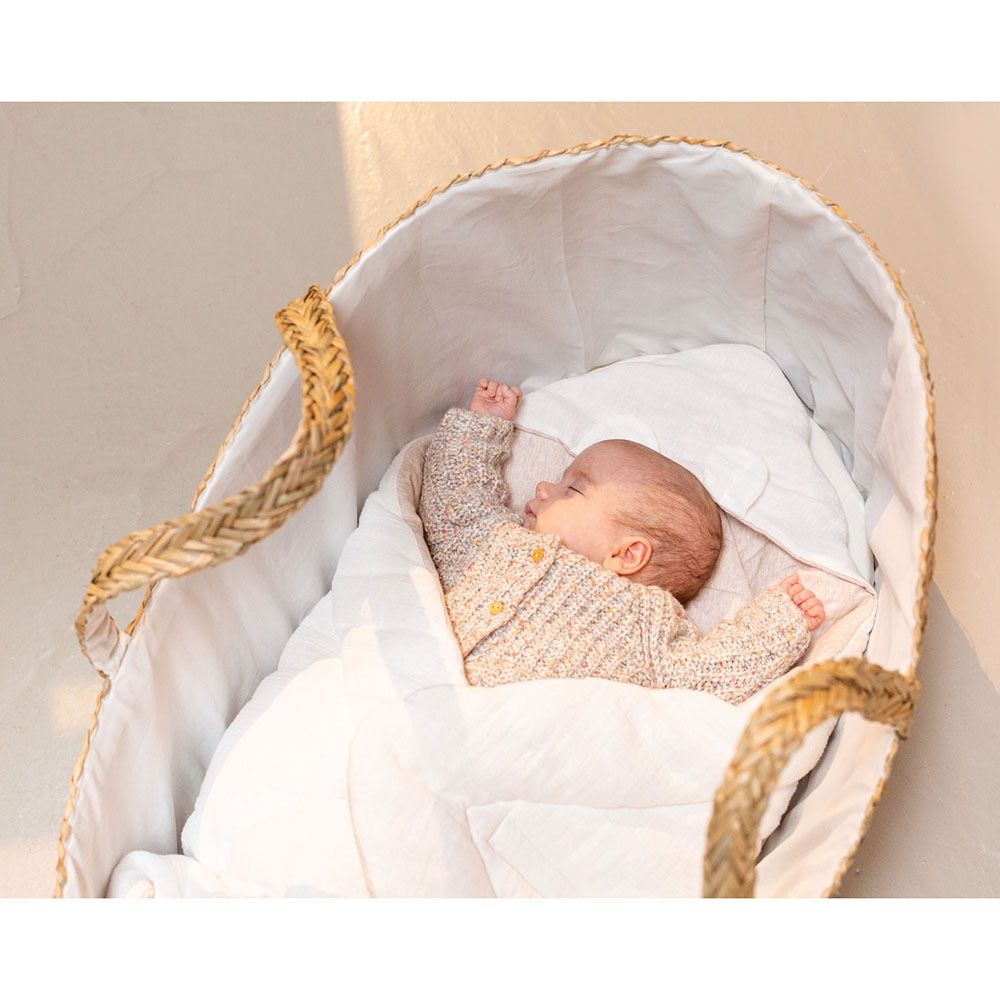 Childhome - Moses Basket w/ Mattress - Seagrass Natural