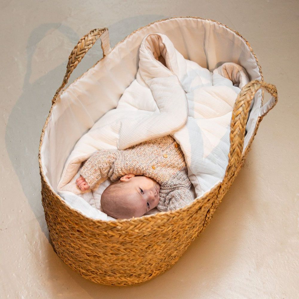 Childhome - Moses Basket w/ Mattress - Seagrass Natural