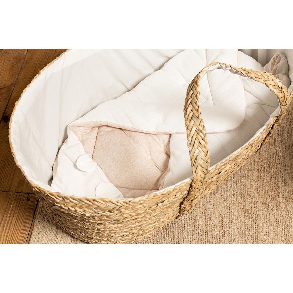 Childhome - Moses Basket w/ Mattress - Seagrass Natural