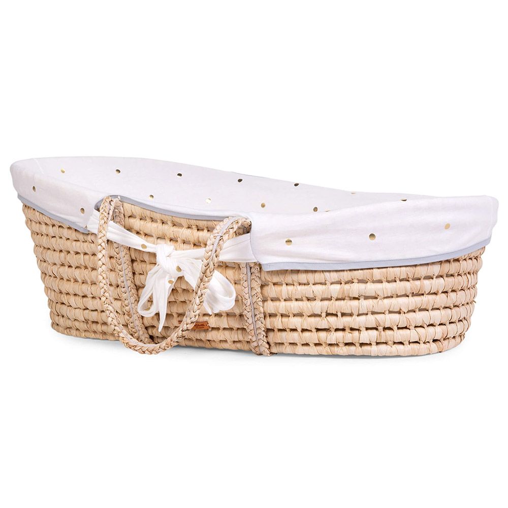 Childhome - Moses Basket, Mattress & Cover Set - Gold Dots