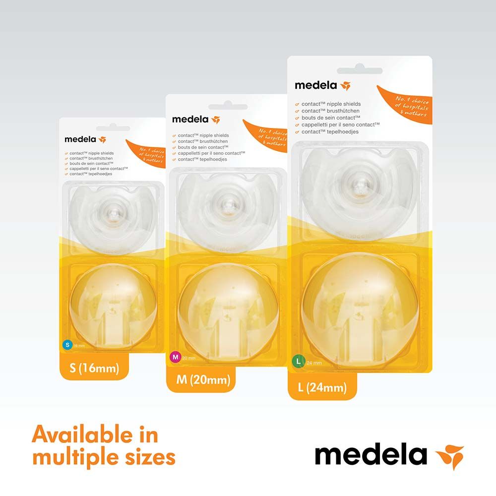 Medela - Contact Nipple Shields With Cover - S - 16mm - Pack of 2