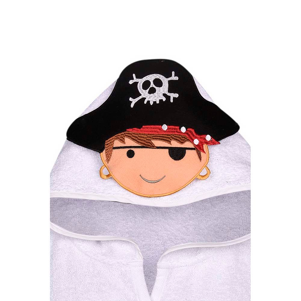 Creative Costumez - Baby Pirate Hooded Towel - White