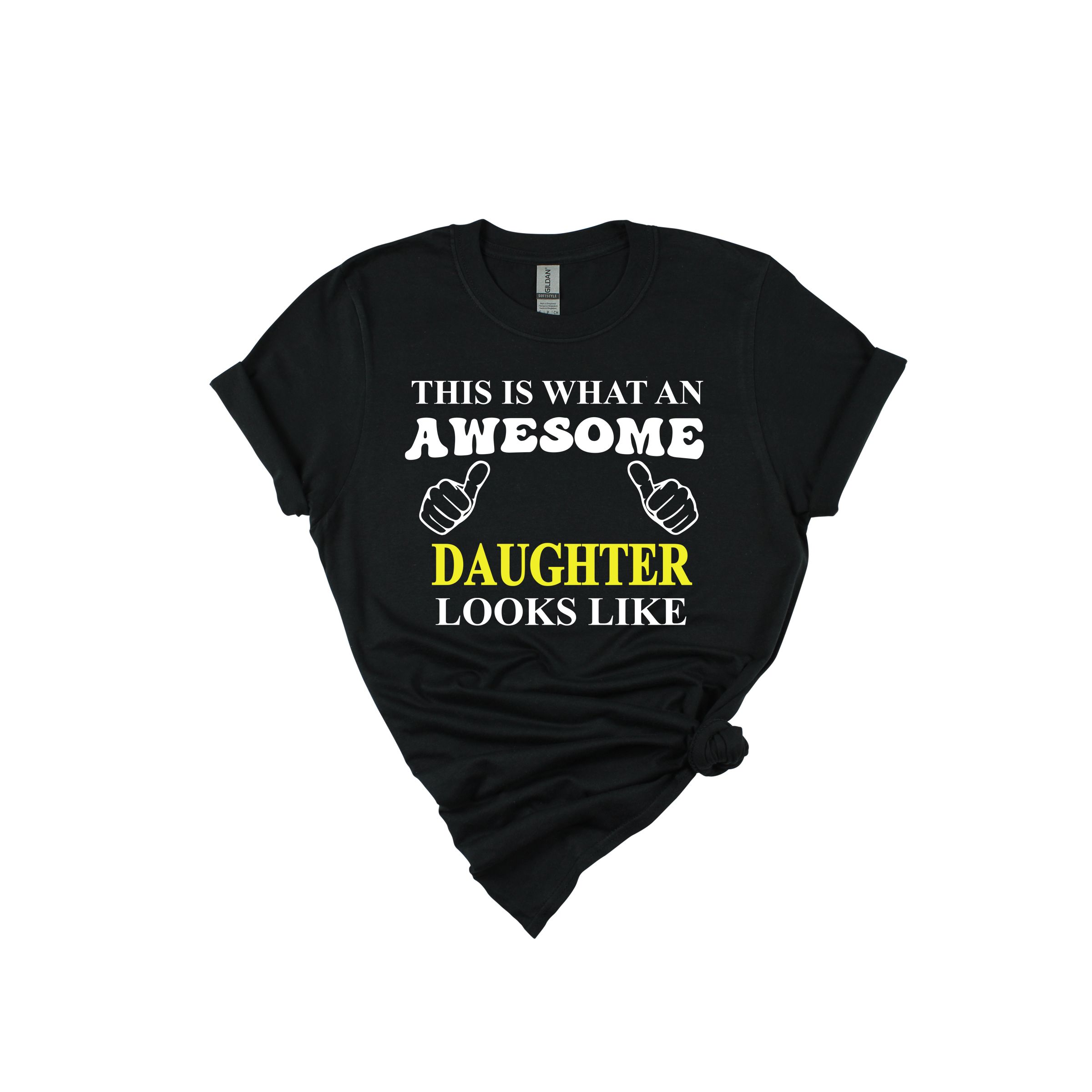 Matching Family Outfits - Awesome Daughter T-Shirt - Black