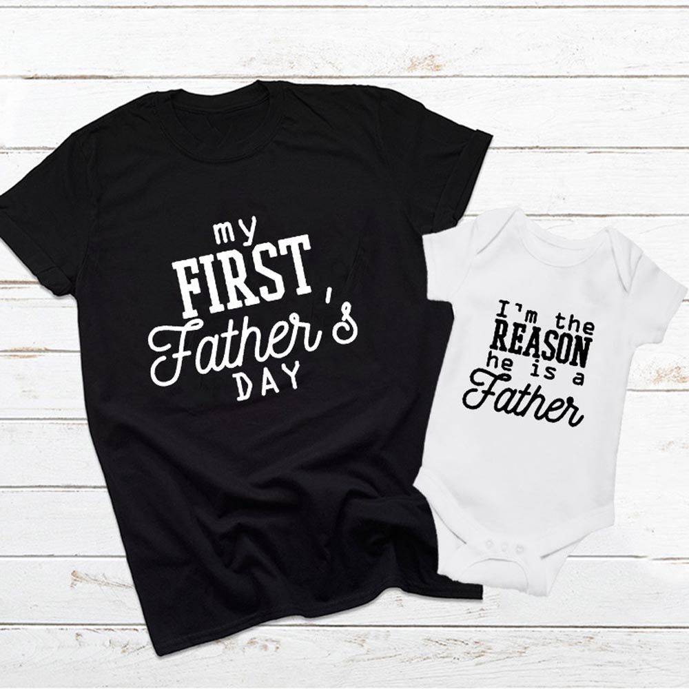 Matching Family Outfits - 2pc-Set - I Am The Reason He Is A Father