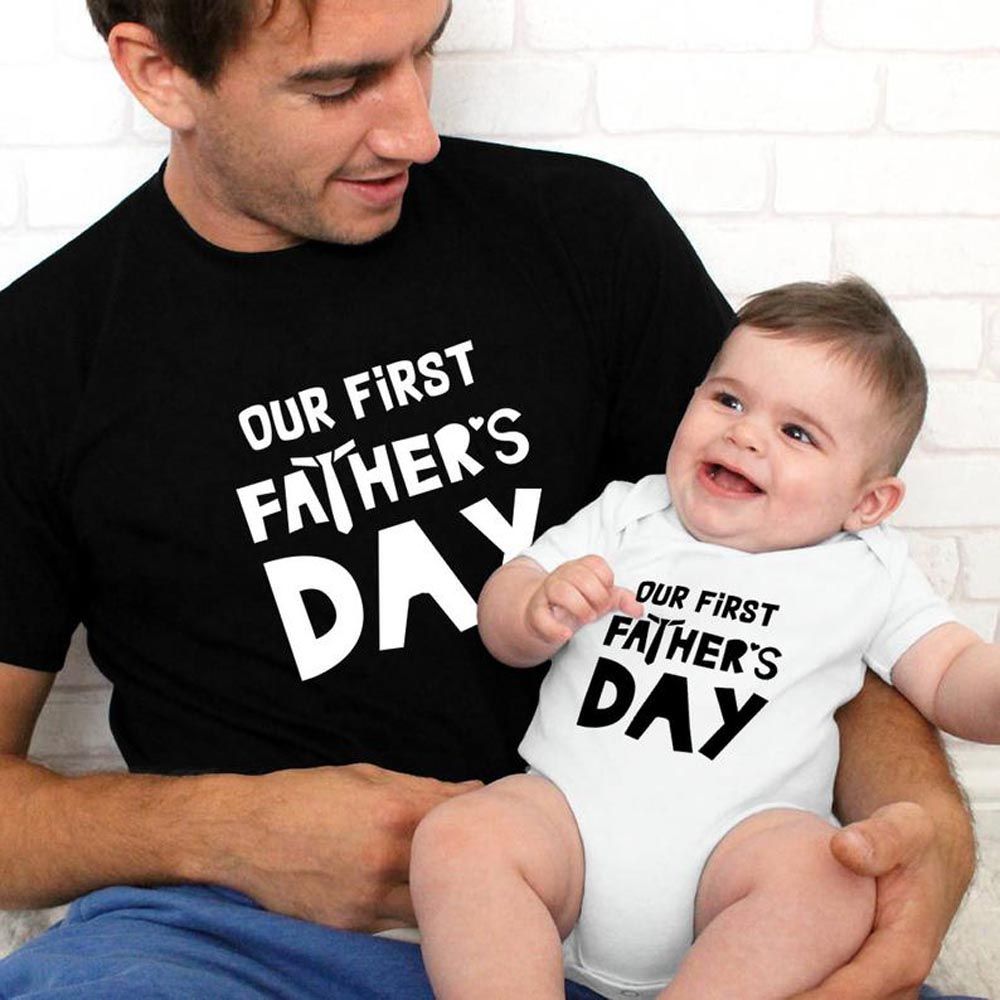 Matching Family Outfits - 2pc-Set - Our First Father'S Day