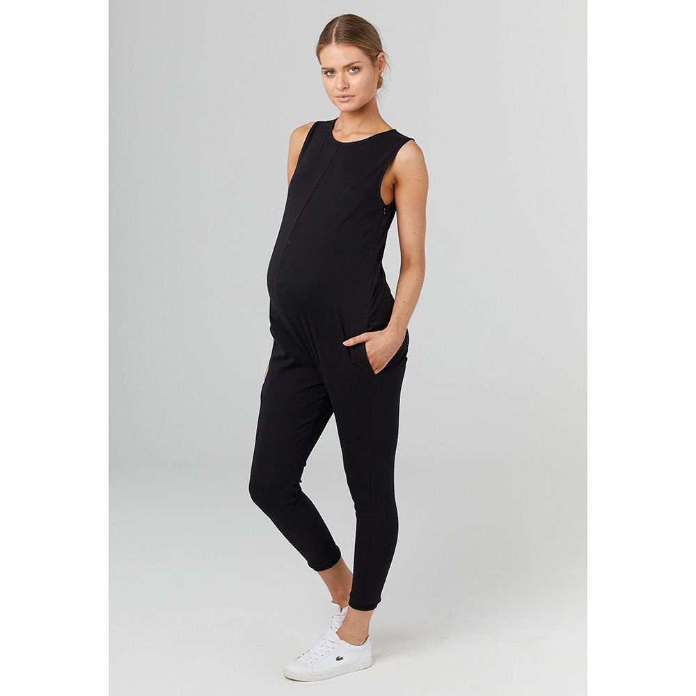 Mummyista Legoe Villa Maternity Jumpsuit Black