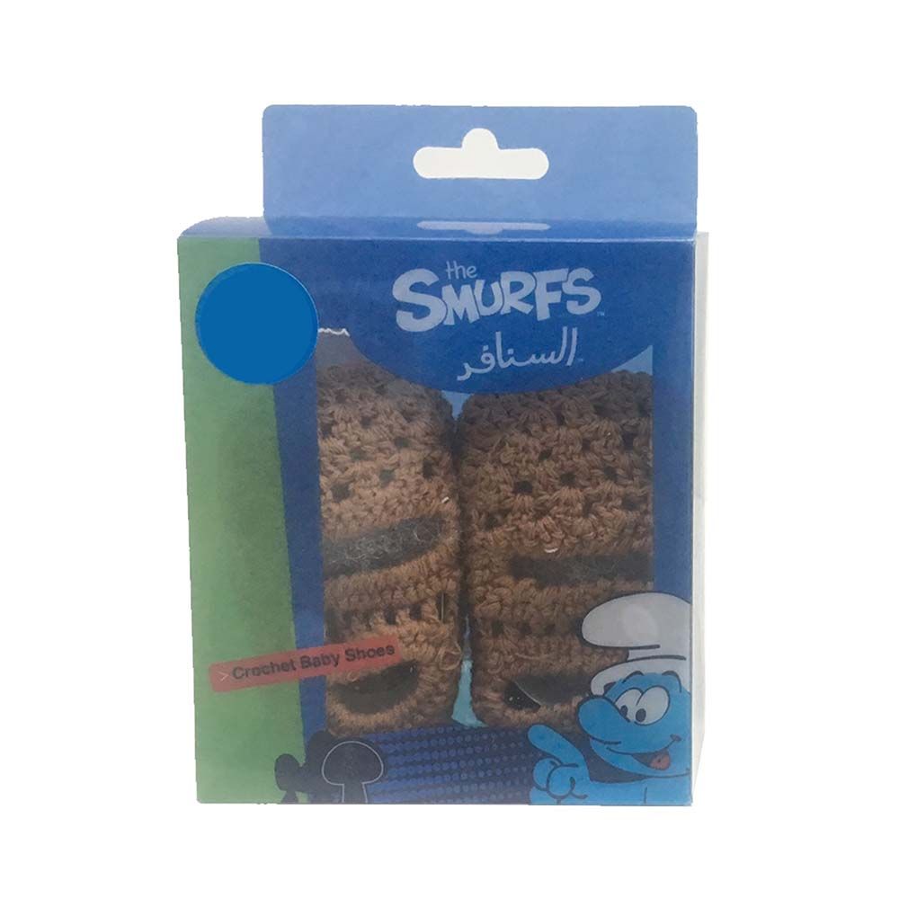 Smurfs - Baby Crochet Shoes - Brown