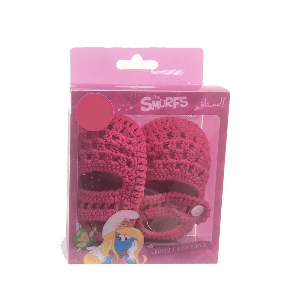 Smurfs - Baby Crochet Shoes - Fuschia