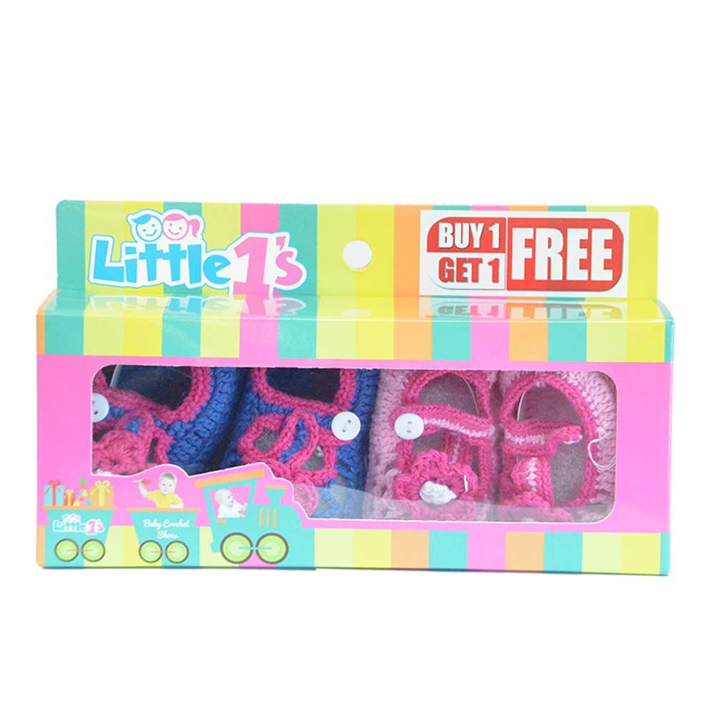 Little 1's - Baby Shoes - Pink & Blue - Buy 1 Get 1 Free