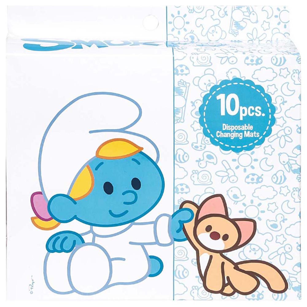 Smurf - Box of 10 Disposable Changing Mats