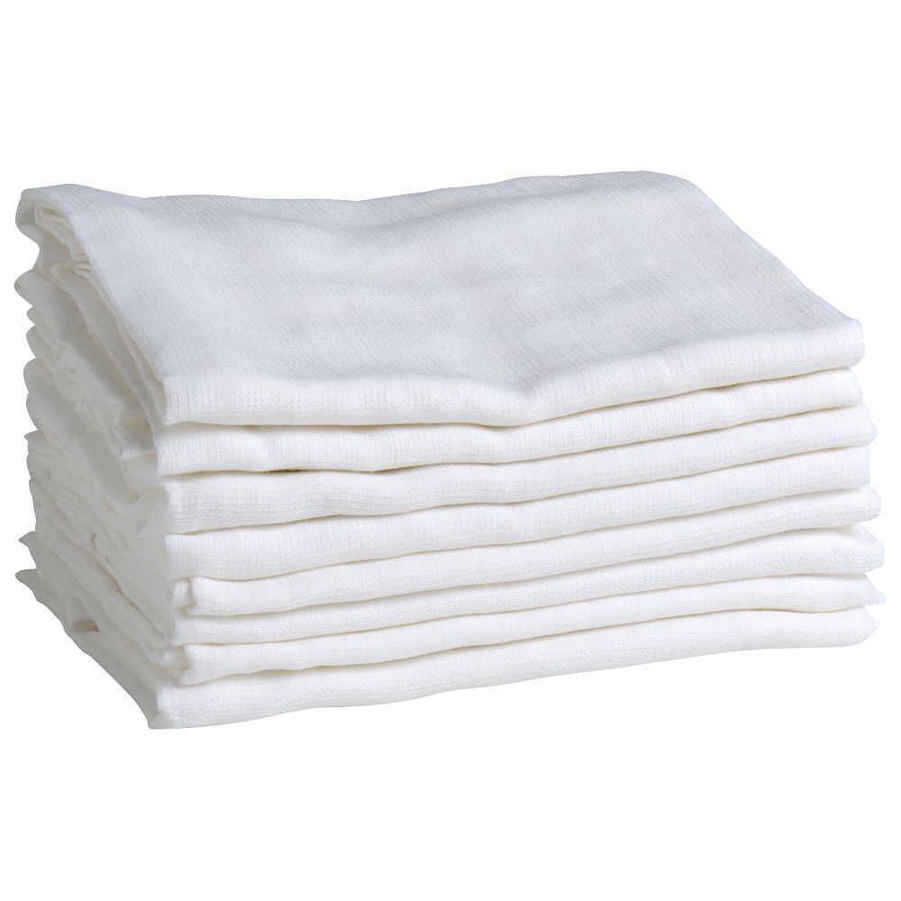 Mininor - Organic Muslin Cloth - 8pcs - White