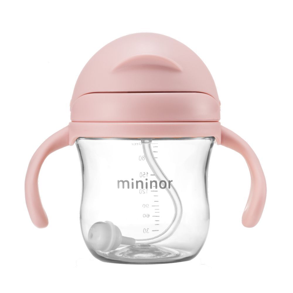 Mininor - Tritan Straw Bottle - 220ml - Rose