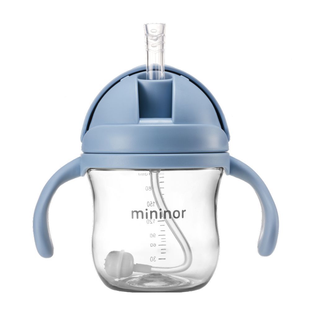 Mininor - Tritan Straw Bottle - 220ml - Nordic Sky Blue