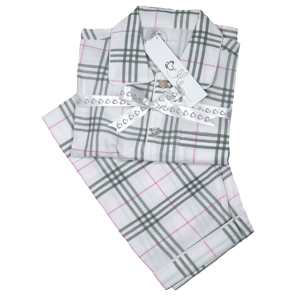 Me - Organic Classy Checks Pyjamas - Pink