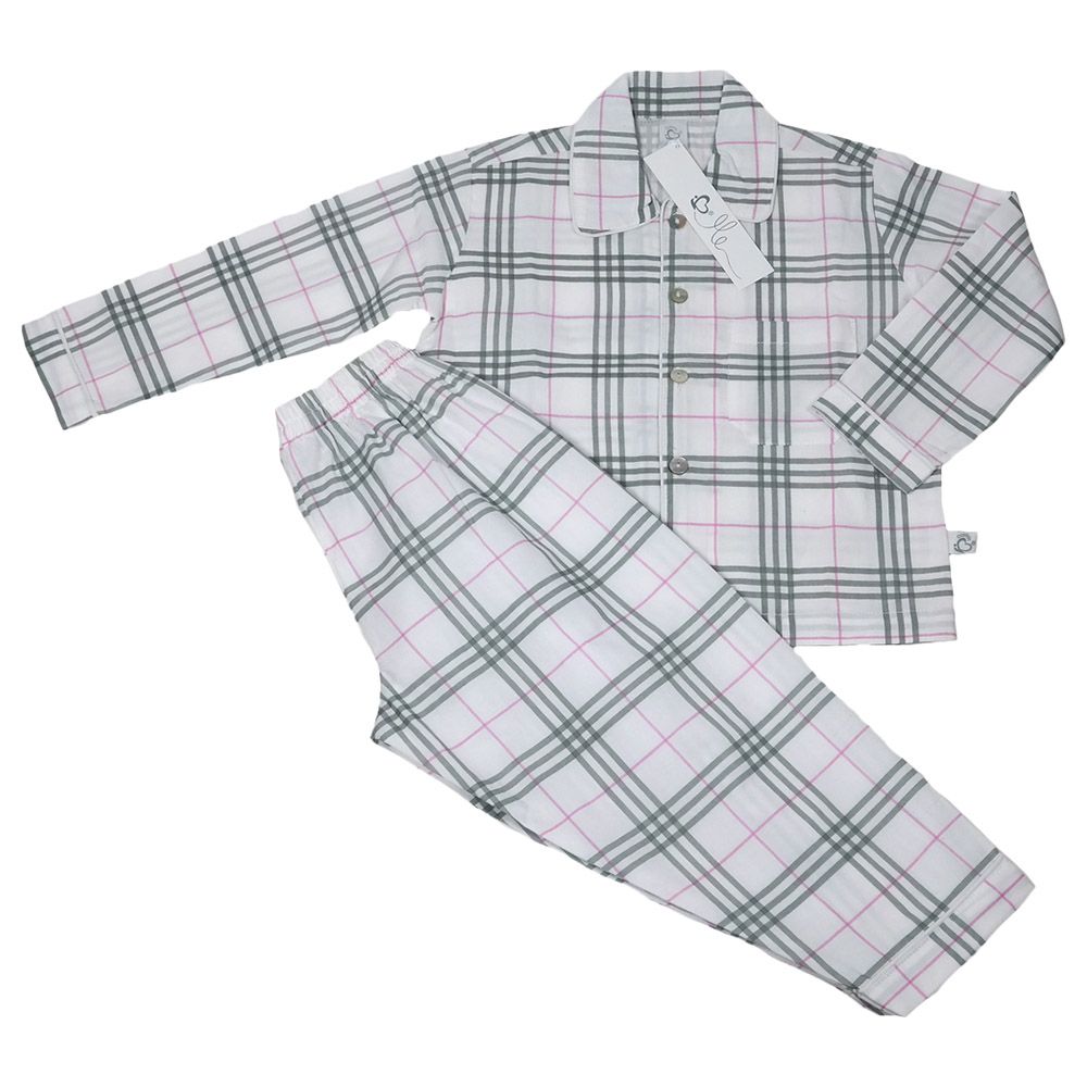 Me - Organic Classy Checks Pyjamas - Pink