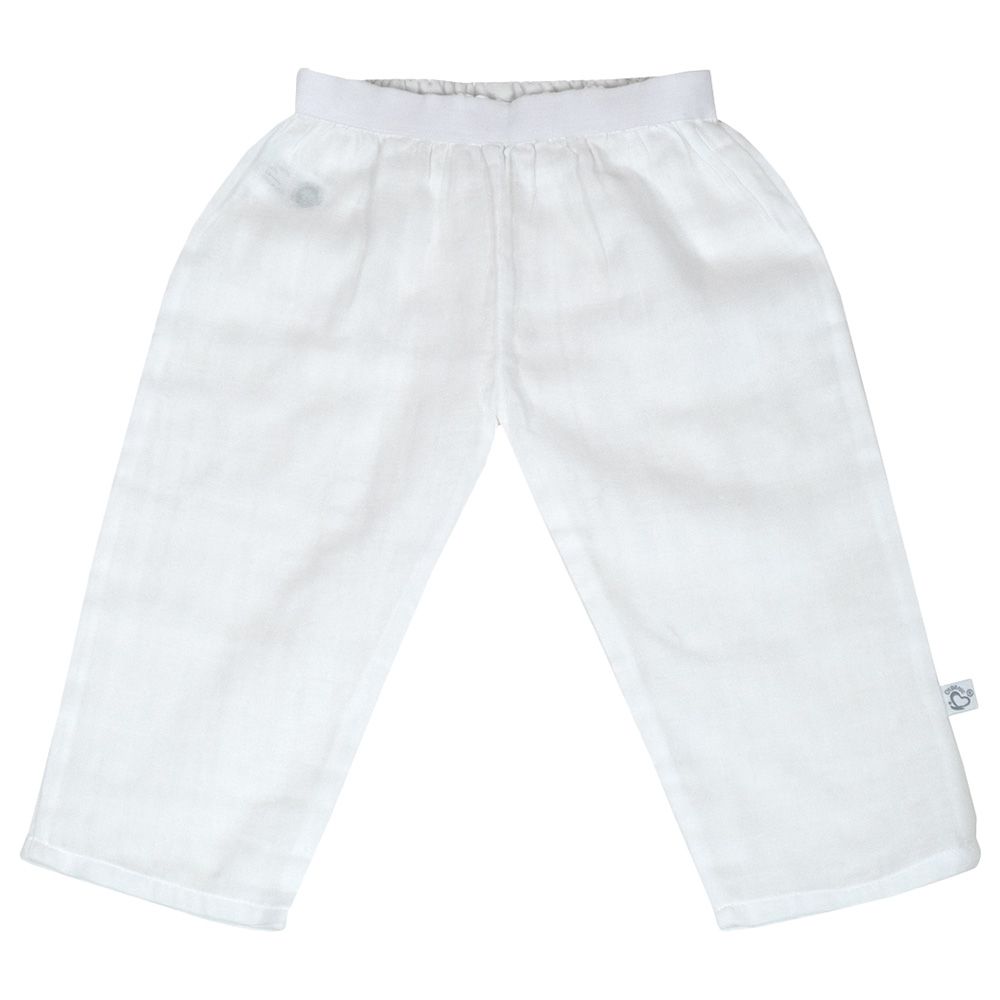 Me - Muslin Organic Pants - White 