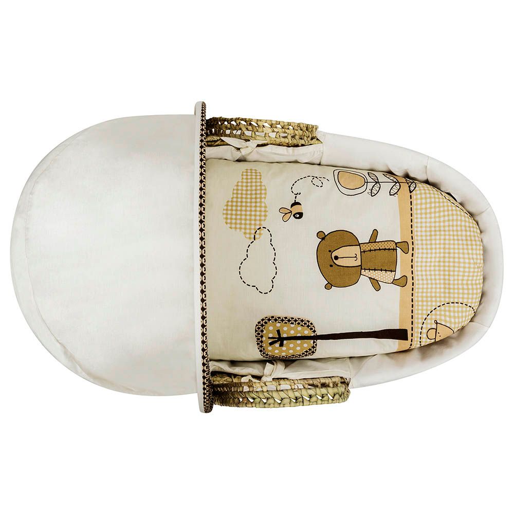 Kinder Valley - Tiny Ted Cream Palm Moses Basket