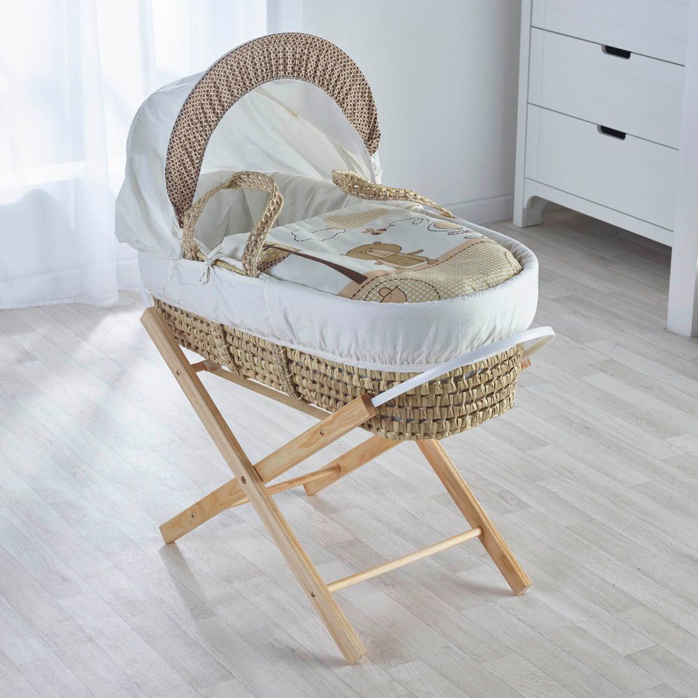 Kinder Valley - Tiny Ted Cream Palm Moses Basket