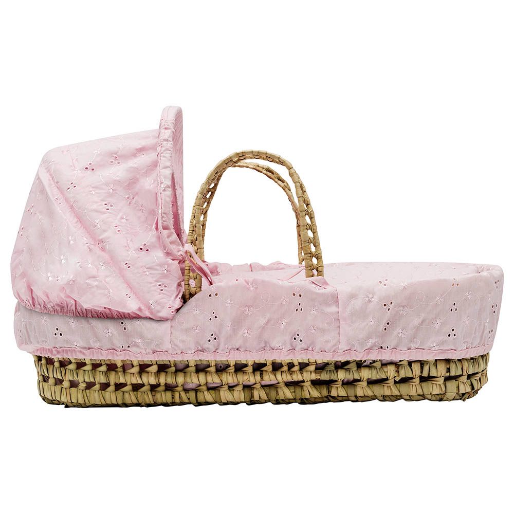 Kinder Valley - Palm Moses Basket Toy for Baby Doll - Pink