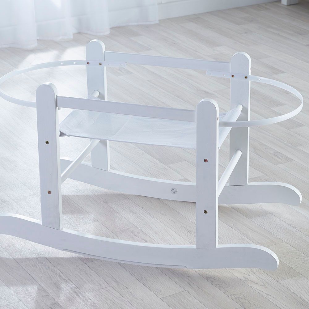 Kinder Valley - Little Gem Moses Basket Rocking Stand - White