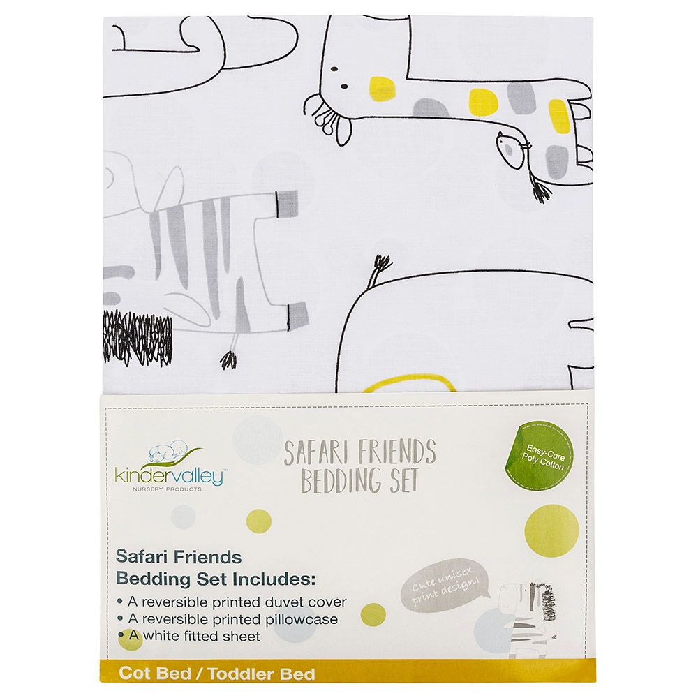 Kinder Valley - 5pc-Set Bedding Set Safari Friends Grey