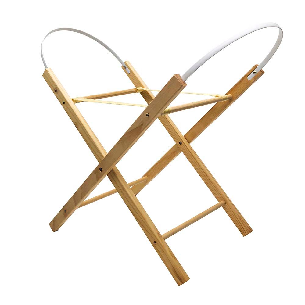 Kinder Valley - Tiny Ted Cream Palm Moses Basket With Stand