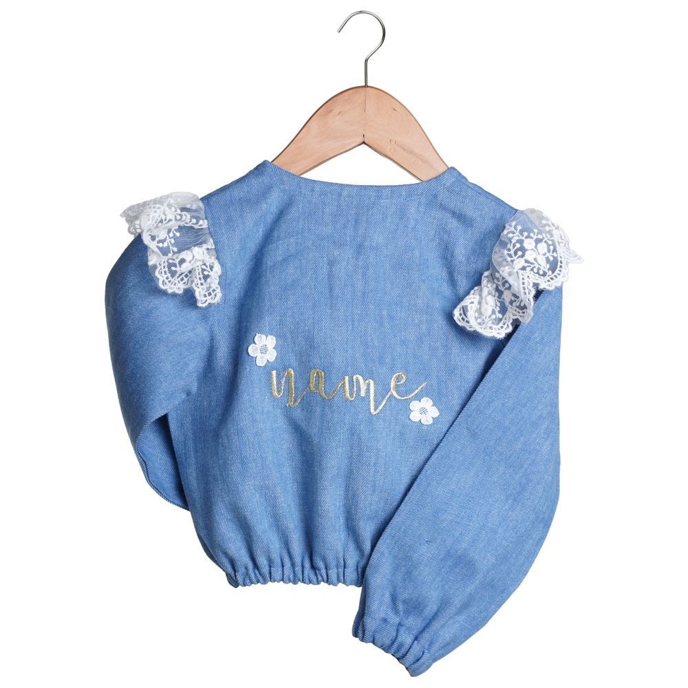 Mi Dulce An'Ya - Customized Lace Denim Jacket For Girls