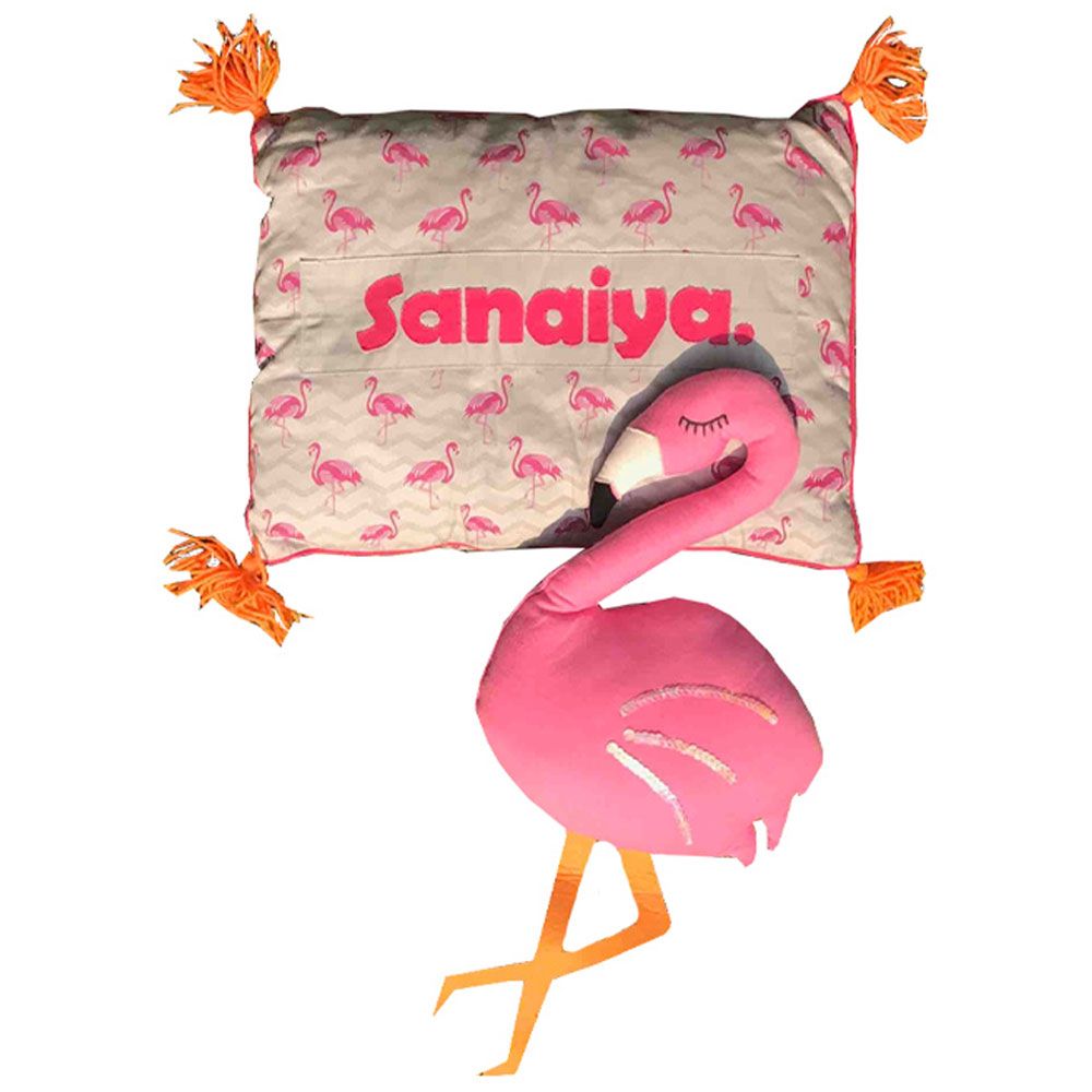 Mi Dulce An'ya - Customized Flamingo Cushion Set - Pink