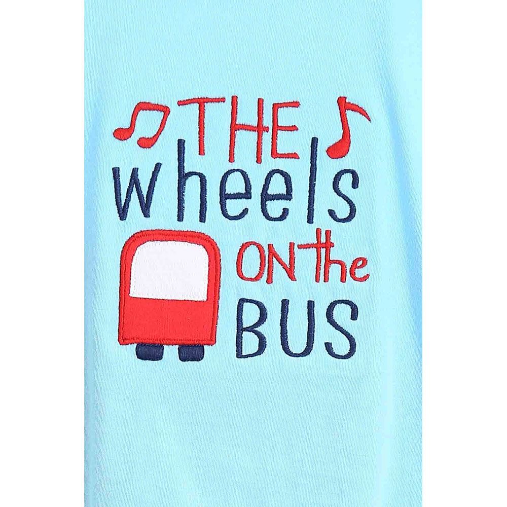 Mi Dulce An'ya - Wheels On The Bus Pyjama Set - Blue