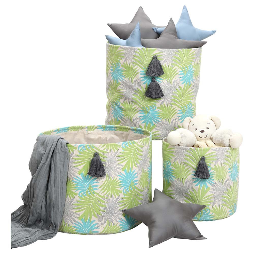 Mi Dulce An'ya - Printed Storage Baskets Mint-Turq 3pc-Set