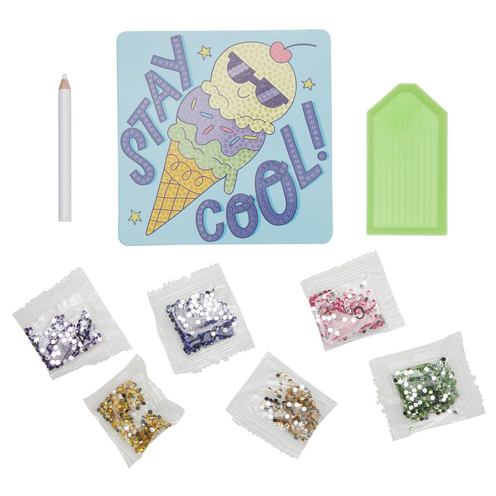 Ooly - Razzle Dazzle Mini Gem Art Kit - Cool Cream