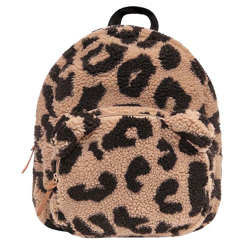 Petit Monkey - Backpack Teddy Leopard - Beige - 7.8 Inch