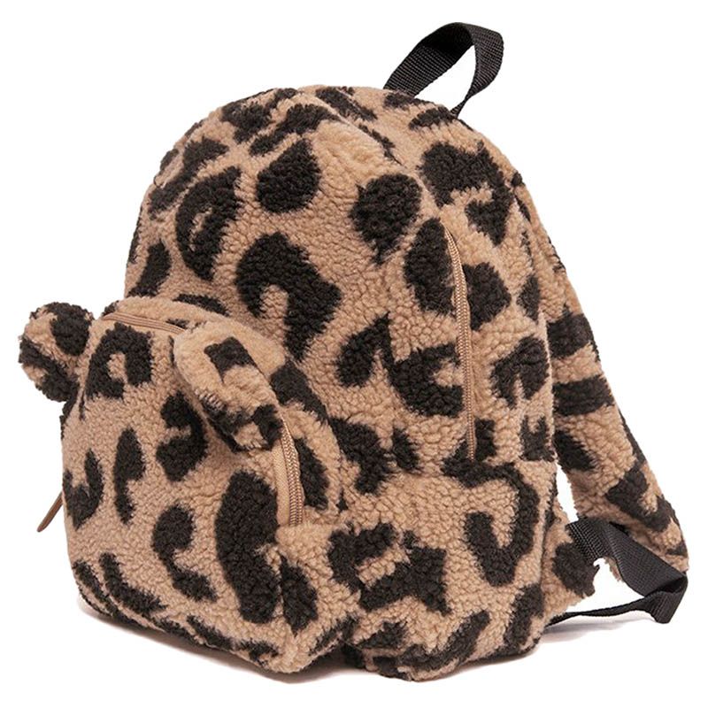 Petit Monkey - Backpack Teddy Leopard - Beige - 7.8 Inch