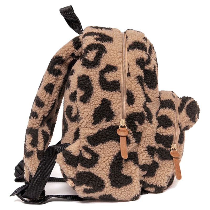 Petit Monkey - Backpack Teddy Leopard - Beige - 7.8 Inch