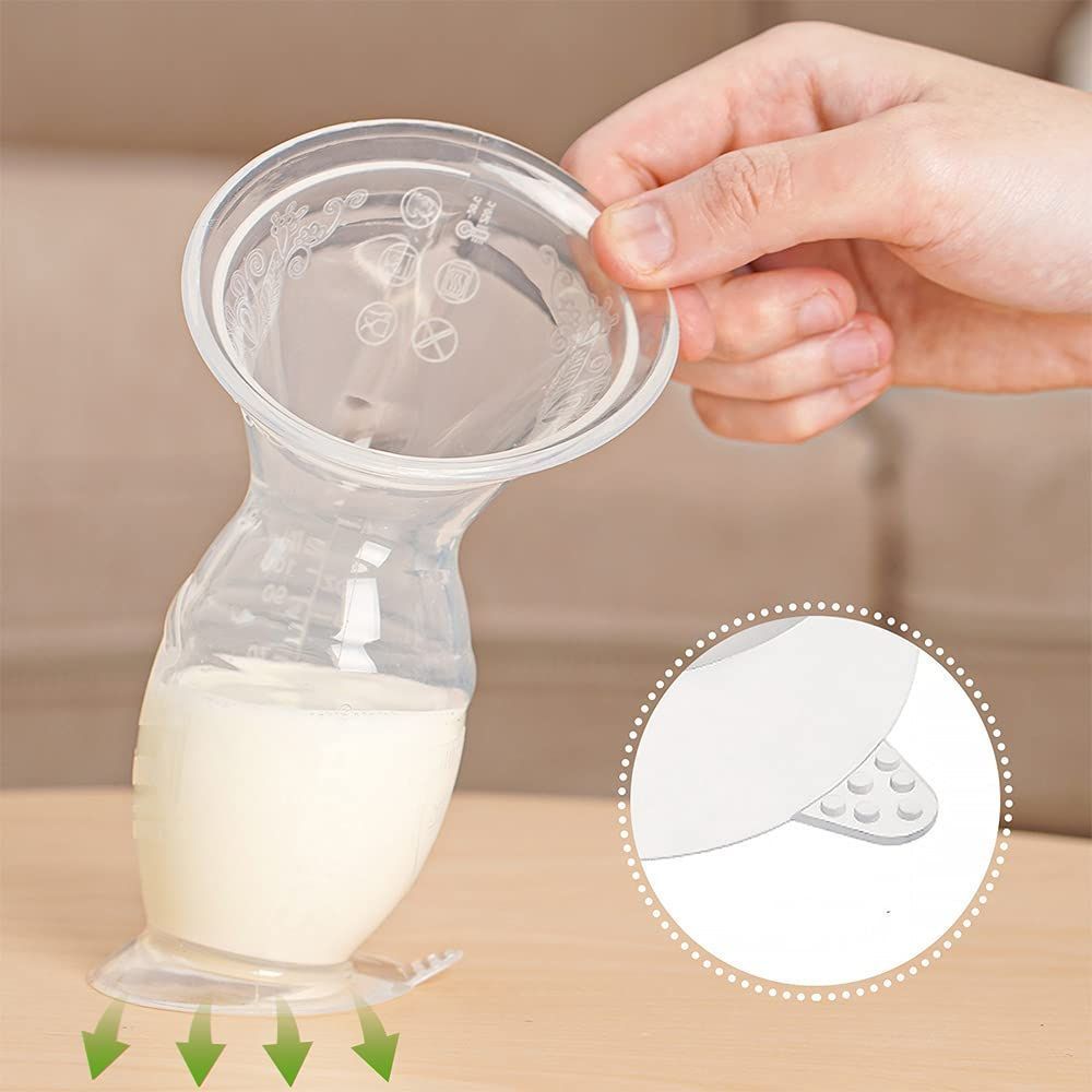 Haakaa - Combo Silicone Breast Pump with Suction Base & Silicone Cap - 100ml