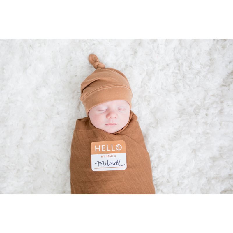 Lulujo - Bamboo Hat and Swaddle Blanket - Tan