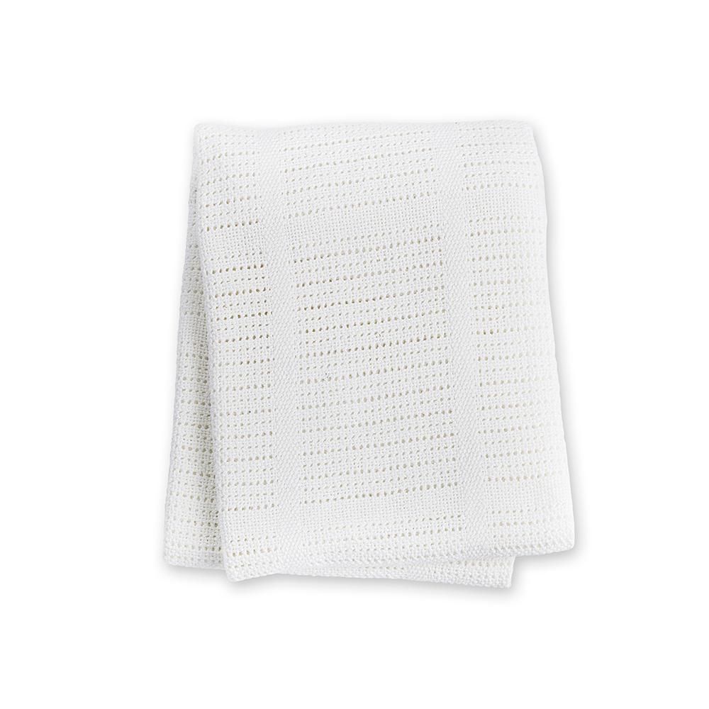 lulujo - Cellular Baby Blanket - White