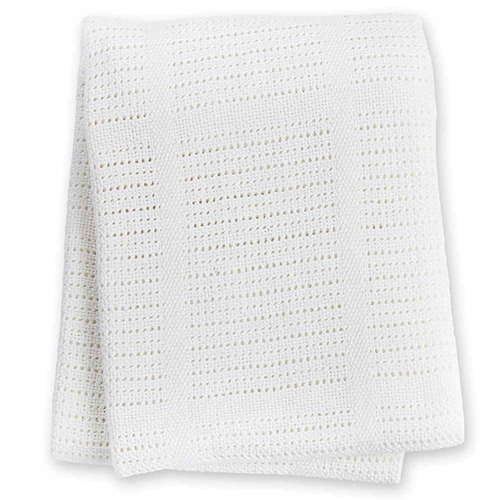 lulujo - Cellular Baby Blanket - White