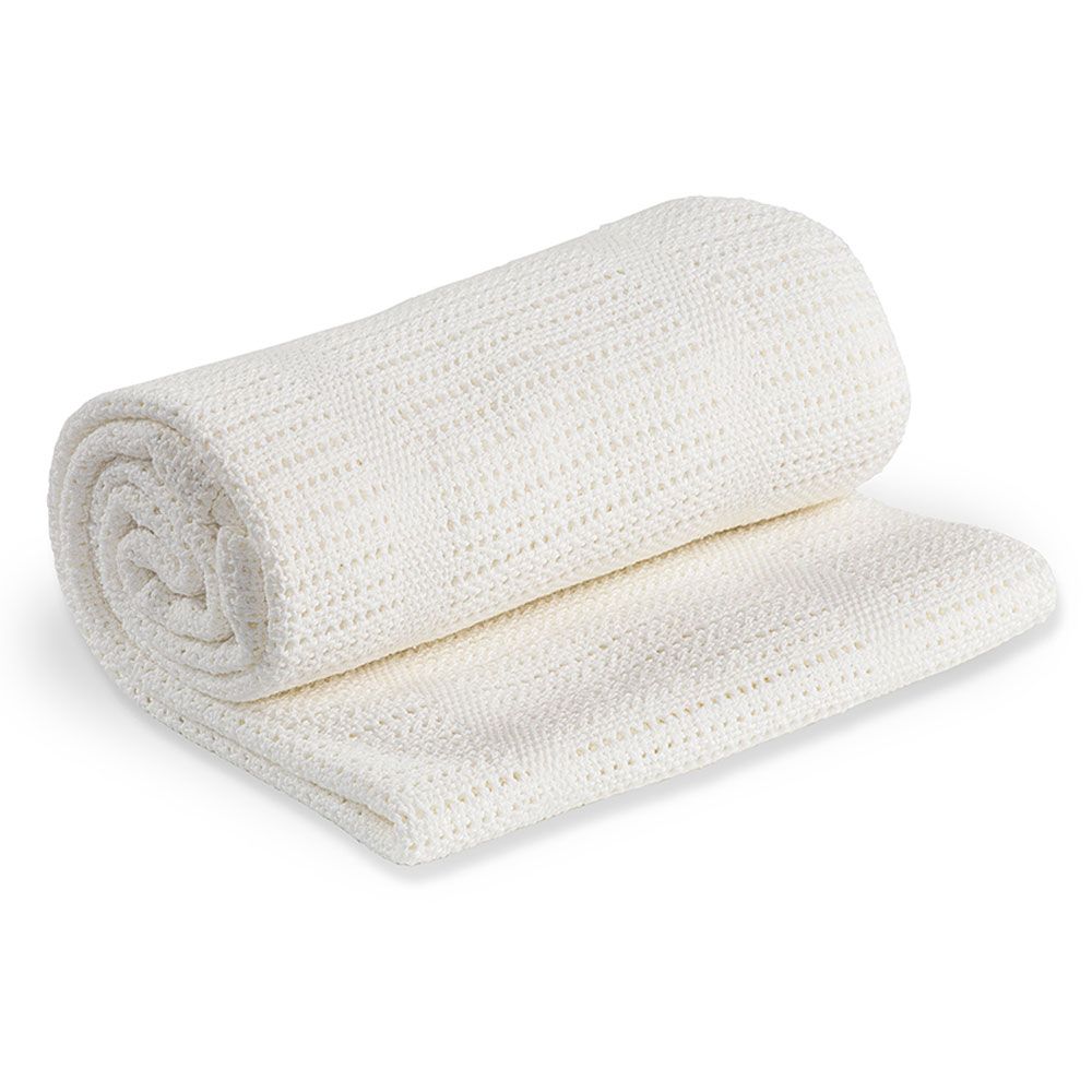 lulujo - Cellular Baby Blanket - White