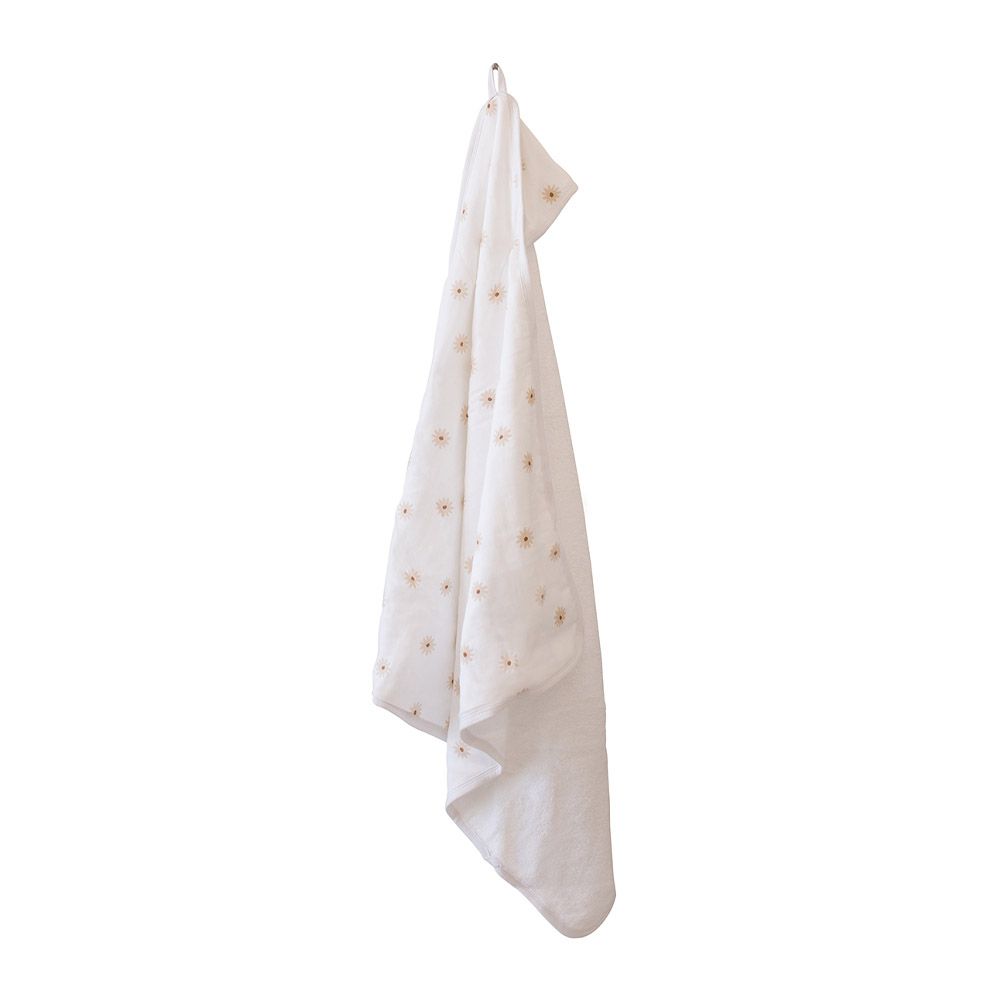 Lulujo - Hooded Towel - Daisies