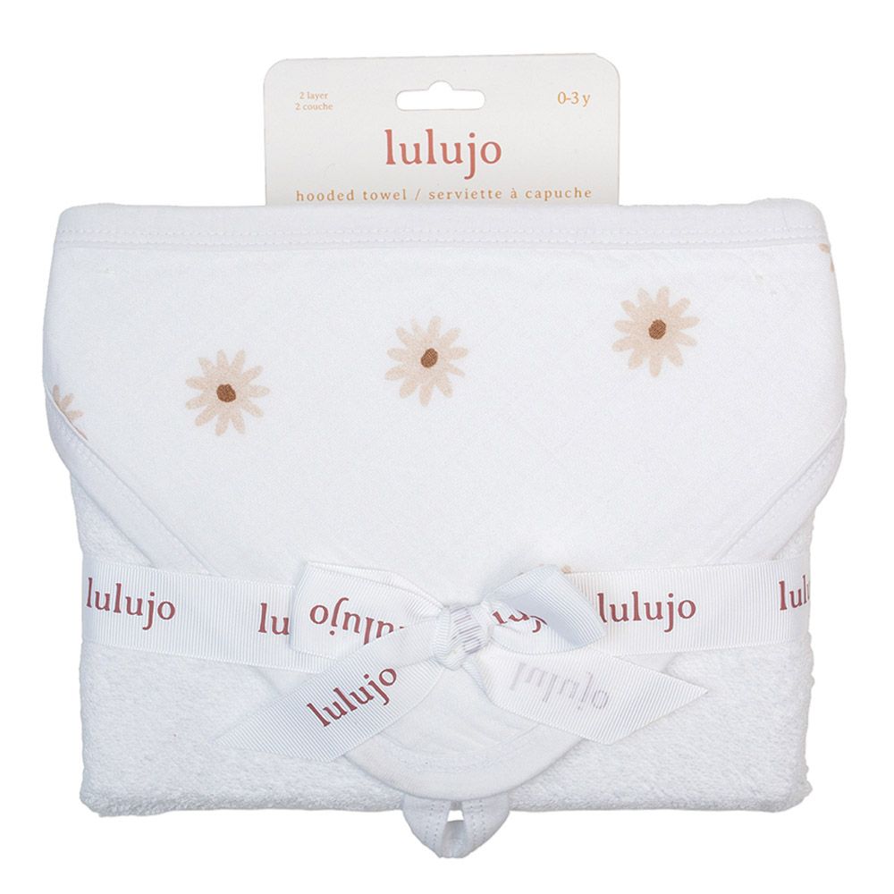 Lulujo - Hooded Towel - Daisies