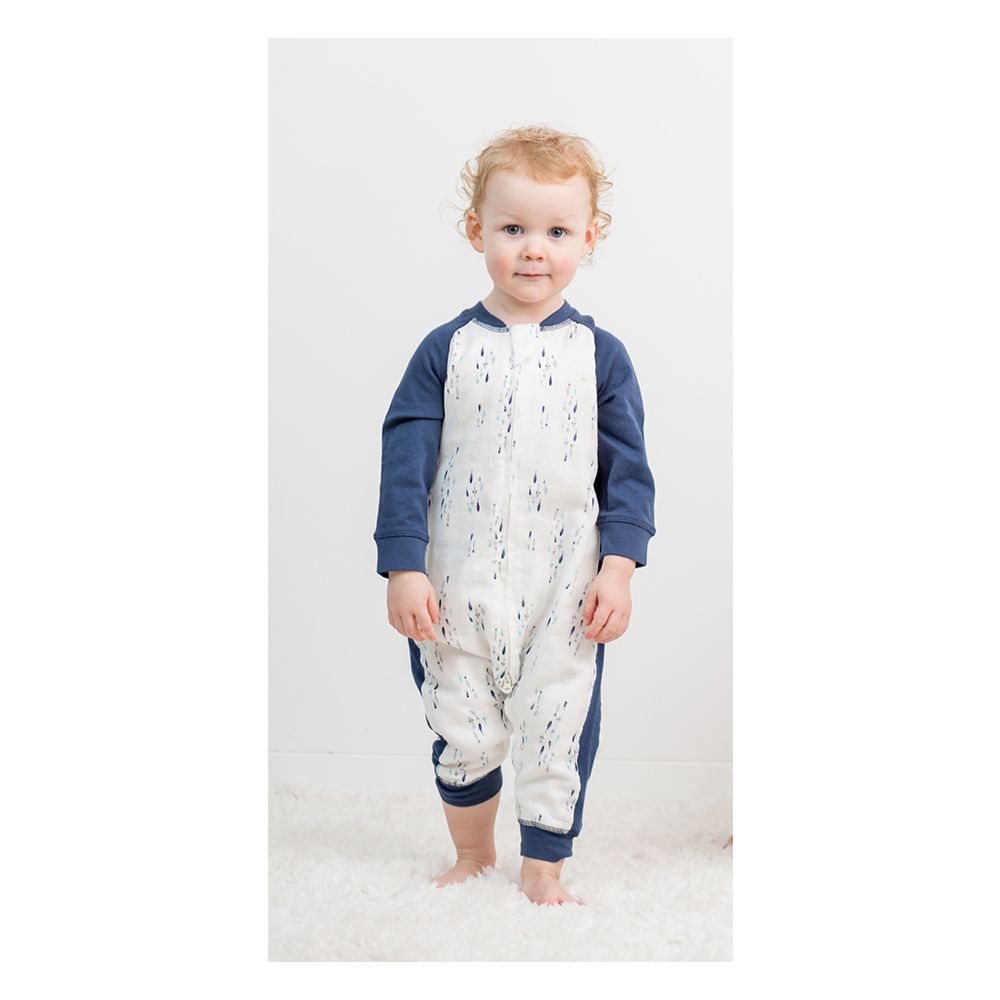 Lulujo -  Fish Print Sleepsuit - Blue