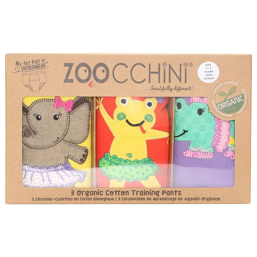 Zoocchini - 3pc-Set Organic Potty Training Pants Ballerina