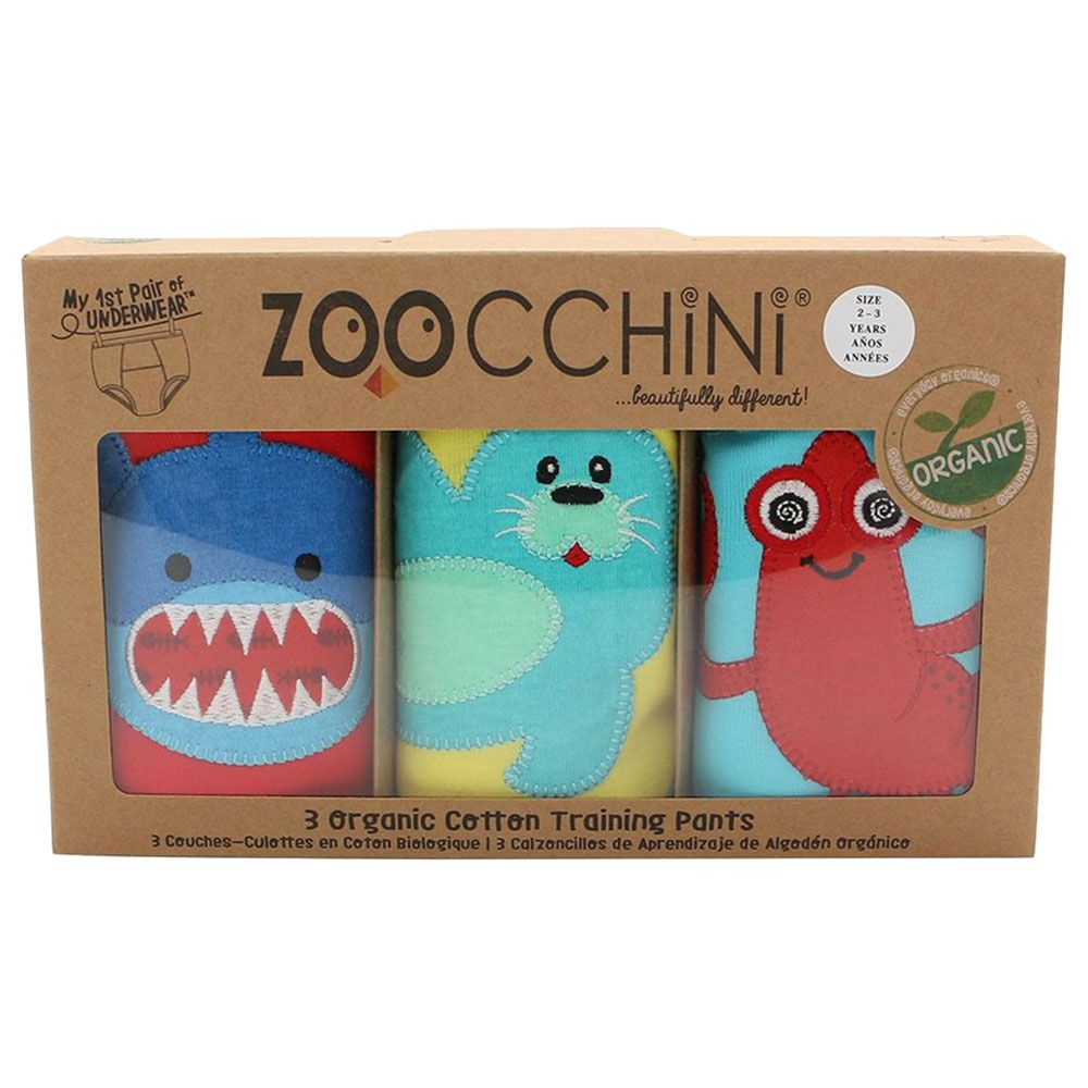 Zoocchini - Potty Training Pant - 3 pcs - Ocean Pals 2T/3T