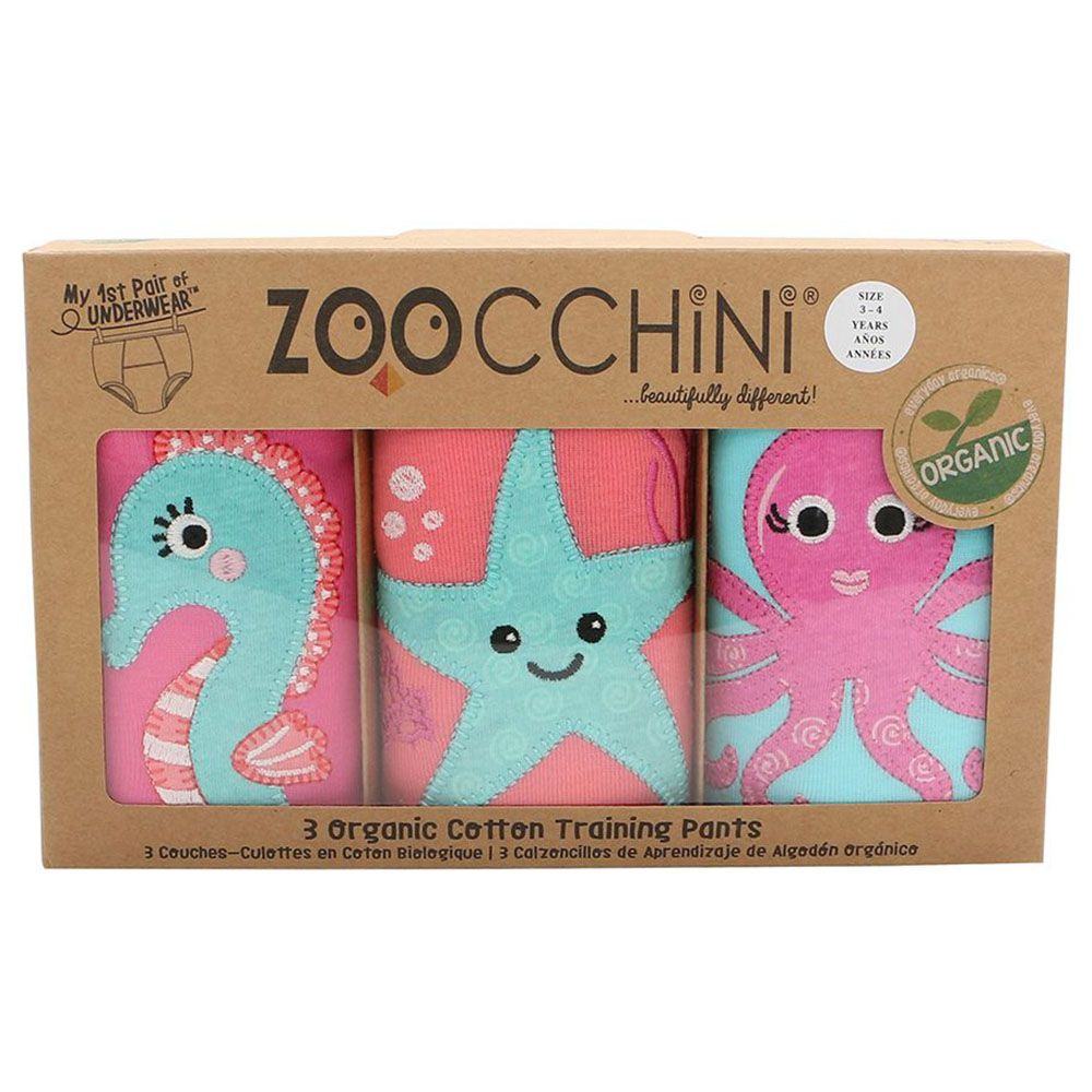 Zoocchini - Potty Training Pant - 3 pcs - Ocean Gals 2T/3T