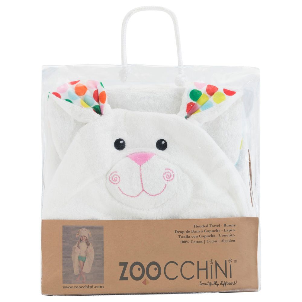 Zoocchini - Hooded Towel - Bella the Bunny - White