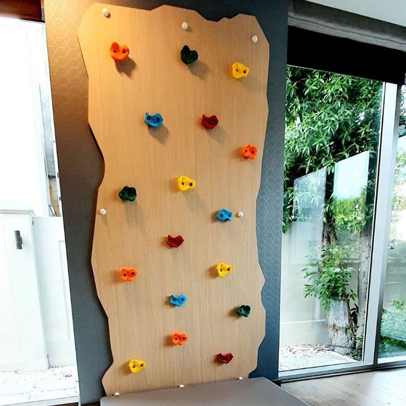 Moon Kids - Rock Face Climbing Wall - 1 Panel - Natural Wood