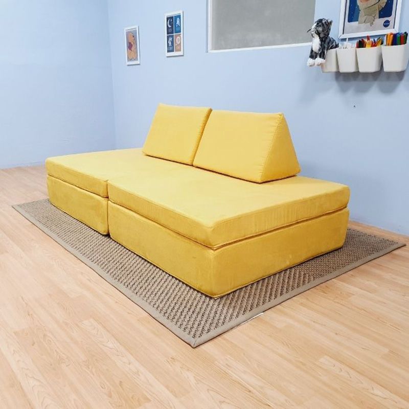 Moon Kids - Play Sofa - Yellow Suede