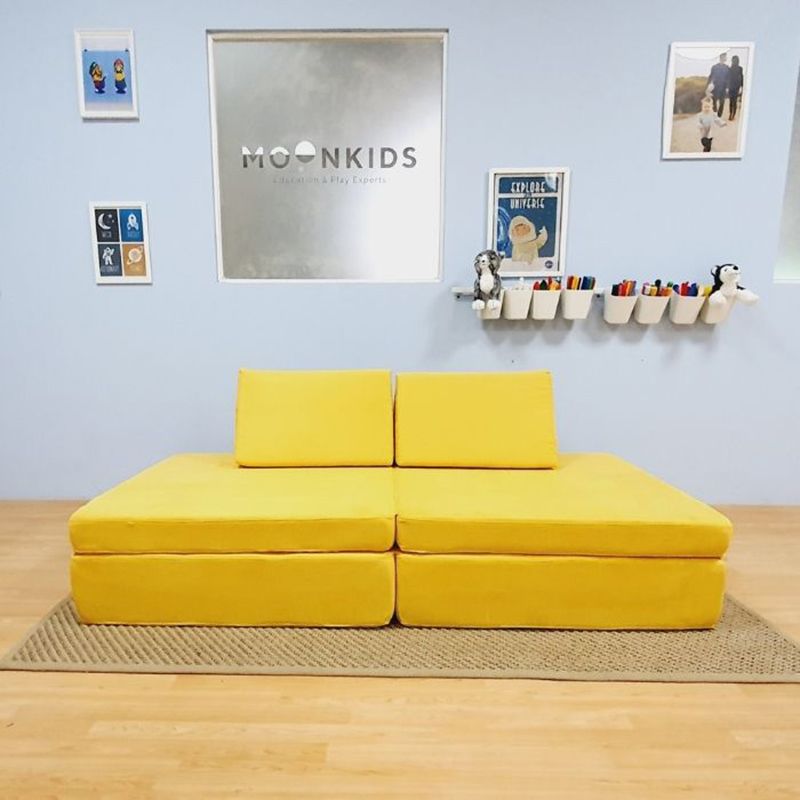 Moon Kids - Play Sofa - Yellow Suede