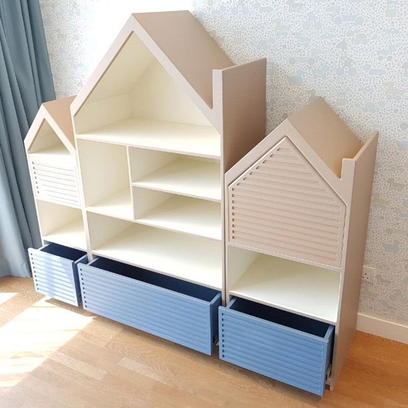 Moon Kids - House Shelving Unit w/ Drawers - Denim Blue